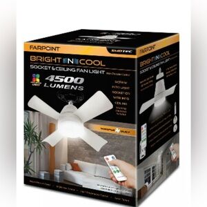New Farpoint Bright N Cool instant Ceiling Fan Light with remote